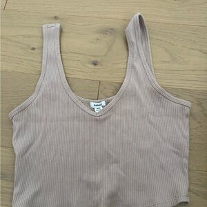 Garage Women's Taupe Ribbed Tank Top